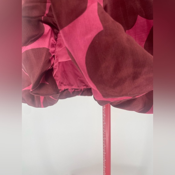 Y2K Juicy Couture Apple / Pear Polkadot Pink & Brown Bubble Hem Mini Dress - Picture 4 of 11